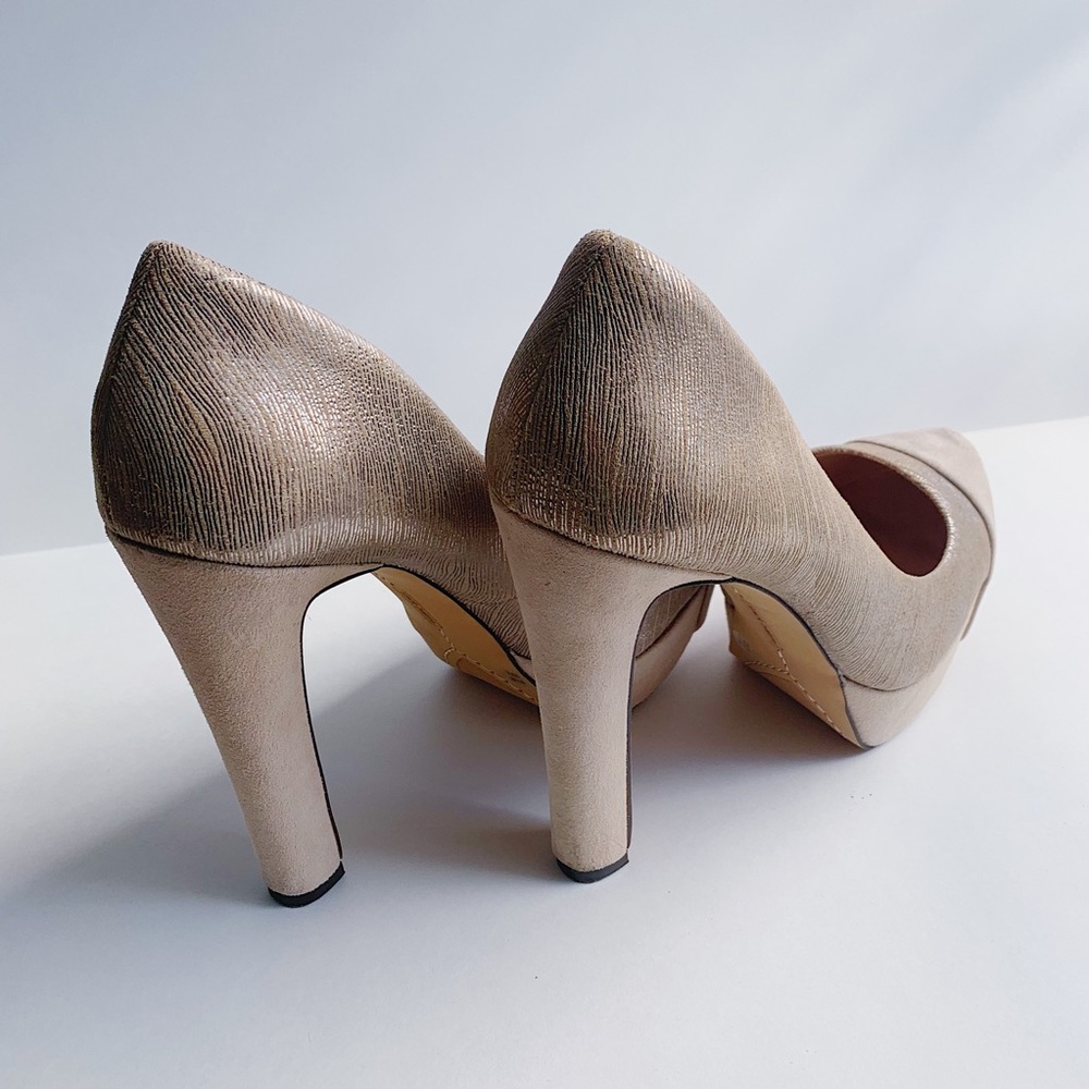 Vince Camuto Nude Suede Pumps